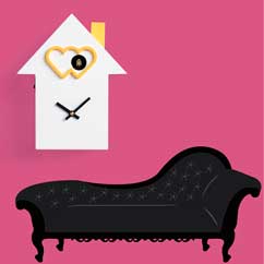 Contemporary Cuckoo Clock-Modern Cuckoo Clock, Art.gift 2602, quartz battery movement, electronic movement with 12 melodies
